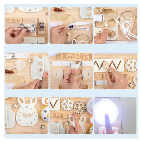 SkillBloom Montessori Busy Board | Unlock Real-Life Skills with Hands-On Wonder