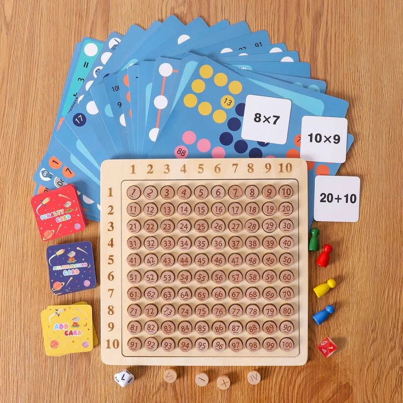 Kids' Educational Wooden Math Adventure Board Game