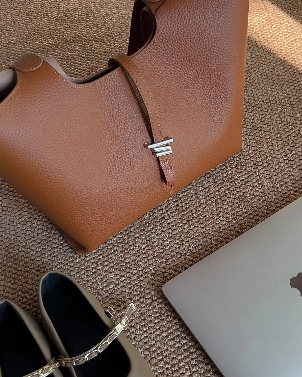 Marquess Leather Laptop Tote Handbag