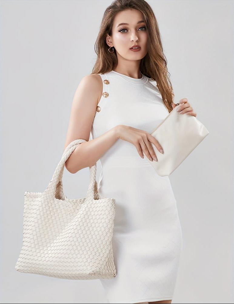 Woven Tote Handbag